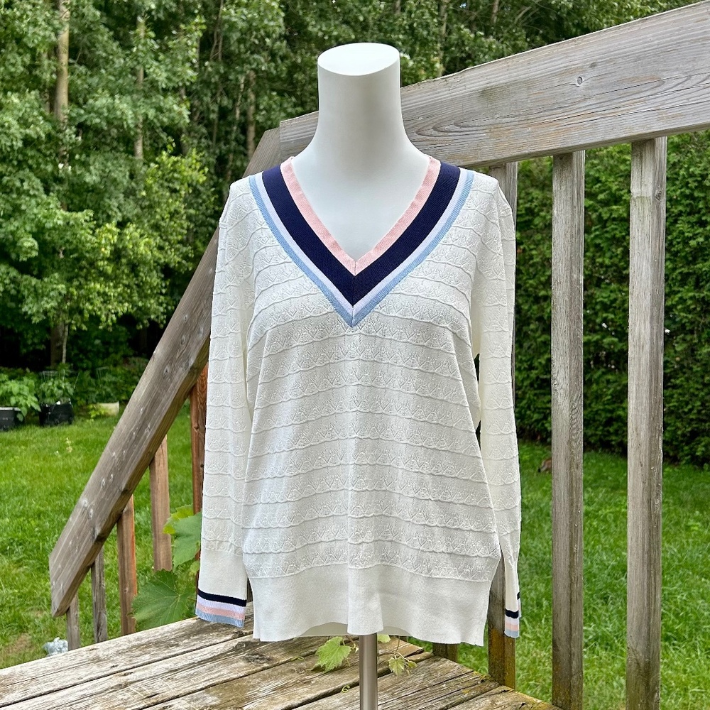 Ted Baker ⎮ V-neck trim sweater
